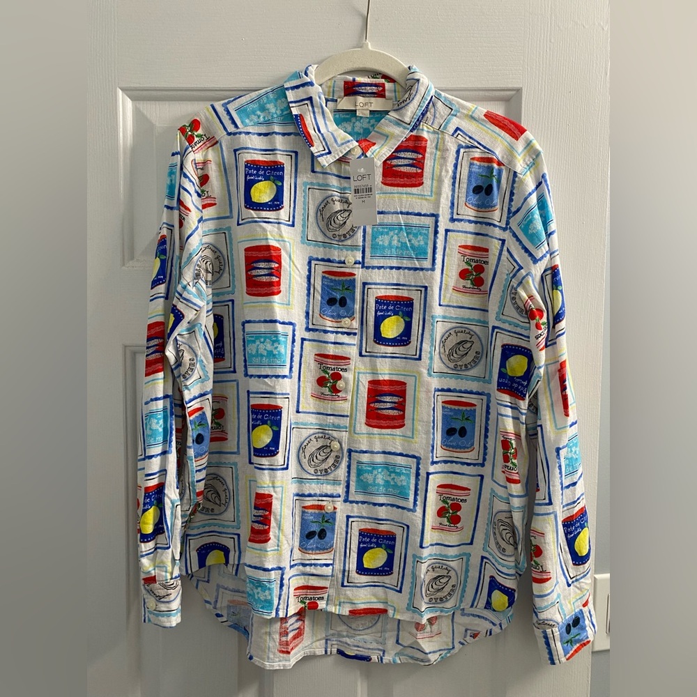Loft linen blend blouse